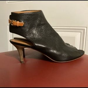 Coach Milah Peep Toe Leather Booties/Shooties